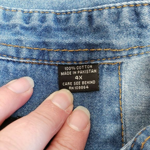 USA BIKER DESIGN 4XL Denim Sleeveless Myrtle Beach - Picture 6 of 9